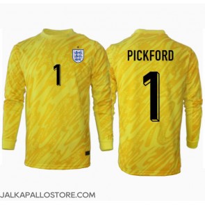 Englanti Jordan Pickford #1 Maalivahti Vieraspaita EM-Kisat 2024 Pitkähihainen